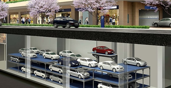 Underground Parking System - Subterranean Car Lift - Spaceplus